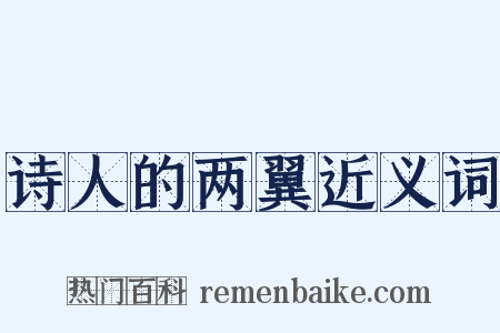 诗人的两翼近义词是什么意思的图片